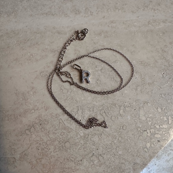 Mejuri diamond letter charm + chain - Picture 1 of 2